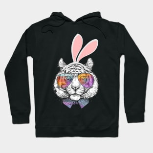 Easter Shirt Tiger Funny Bunny Ears _ Eggs Tiger Gift Hoodie